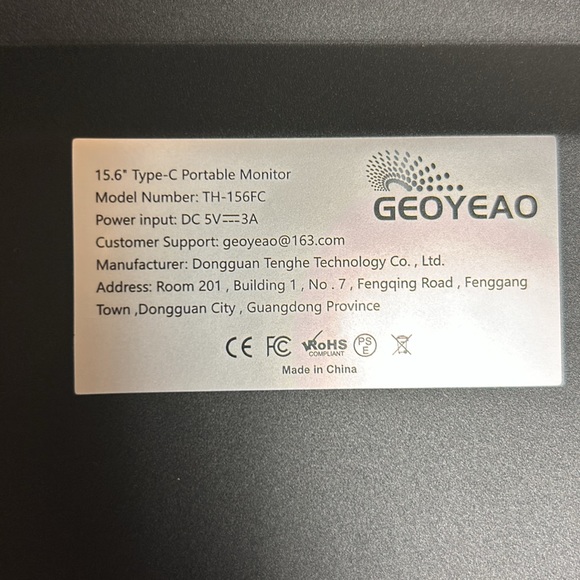 15.6" Portable Monitor and plugs/cords that came with it. - Picture 5 of 6